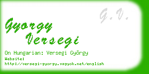 gyorgy versegi business card