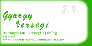 gyorgy versegi business card